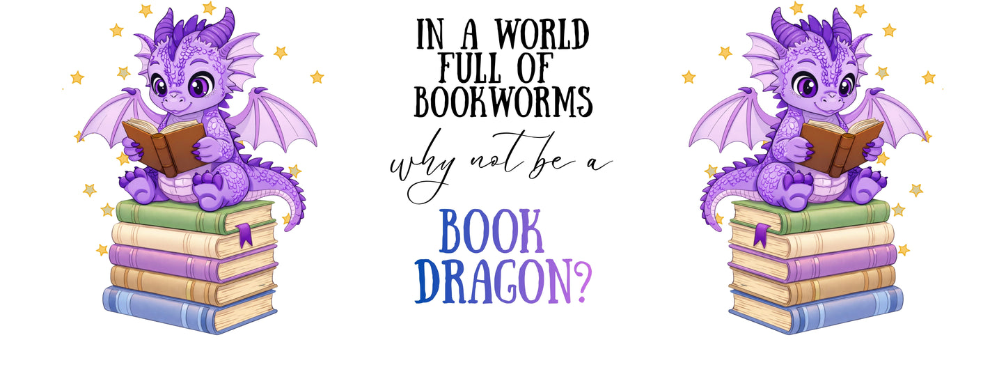 Book Dragon 12oz Stainless Steel Tumbler