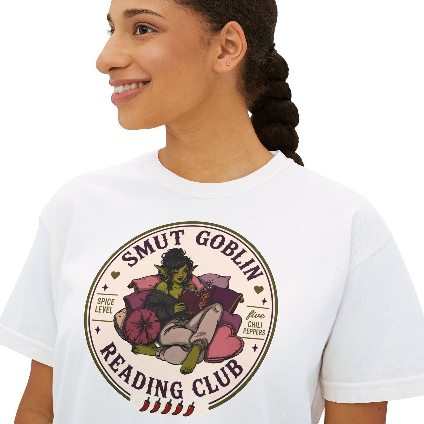 Smut Goblin Reading Club Boxy Tee