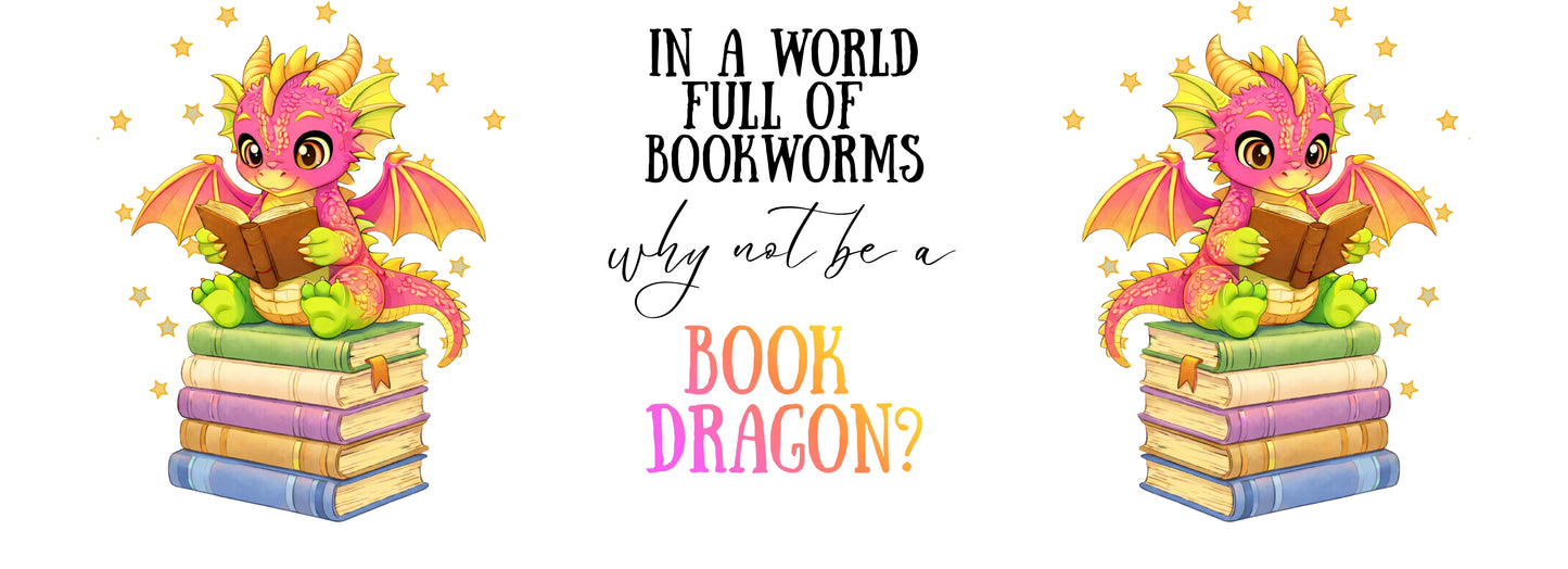 Book Dragon 12oz Stainless Steel Tumbler