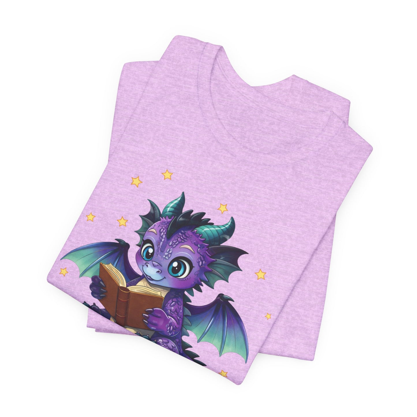 Baddie Book Dragon Sitting on Books Graphic Tee