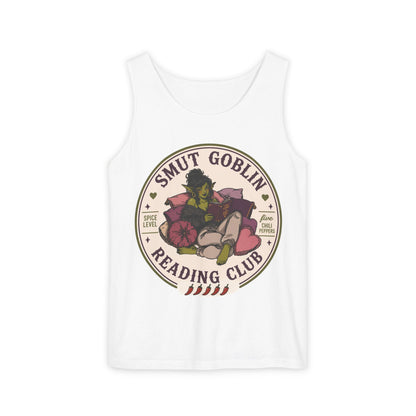 Smut Goblin Reading Club Tank Top – Cute Nerdy Graphic Booklover Tee  (no returns)