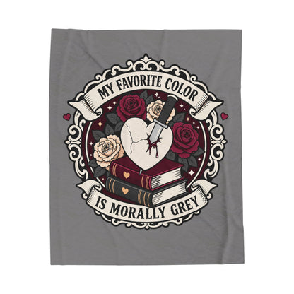 Velveteen Plush Blanket Morally Grey Blanket