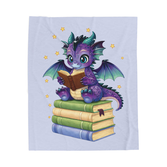 Plush Blanket of Book Dragon Baddie