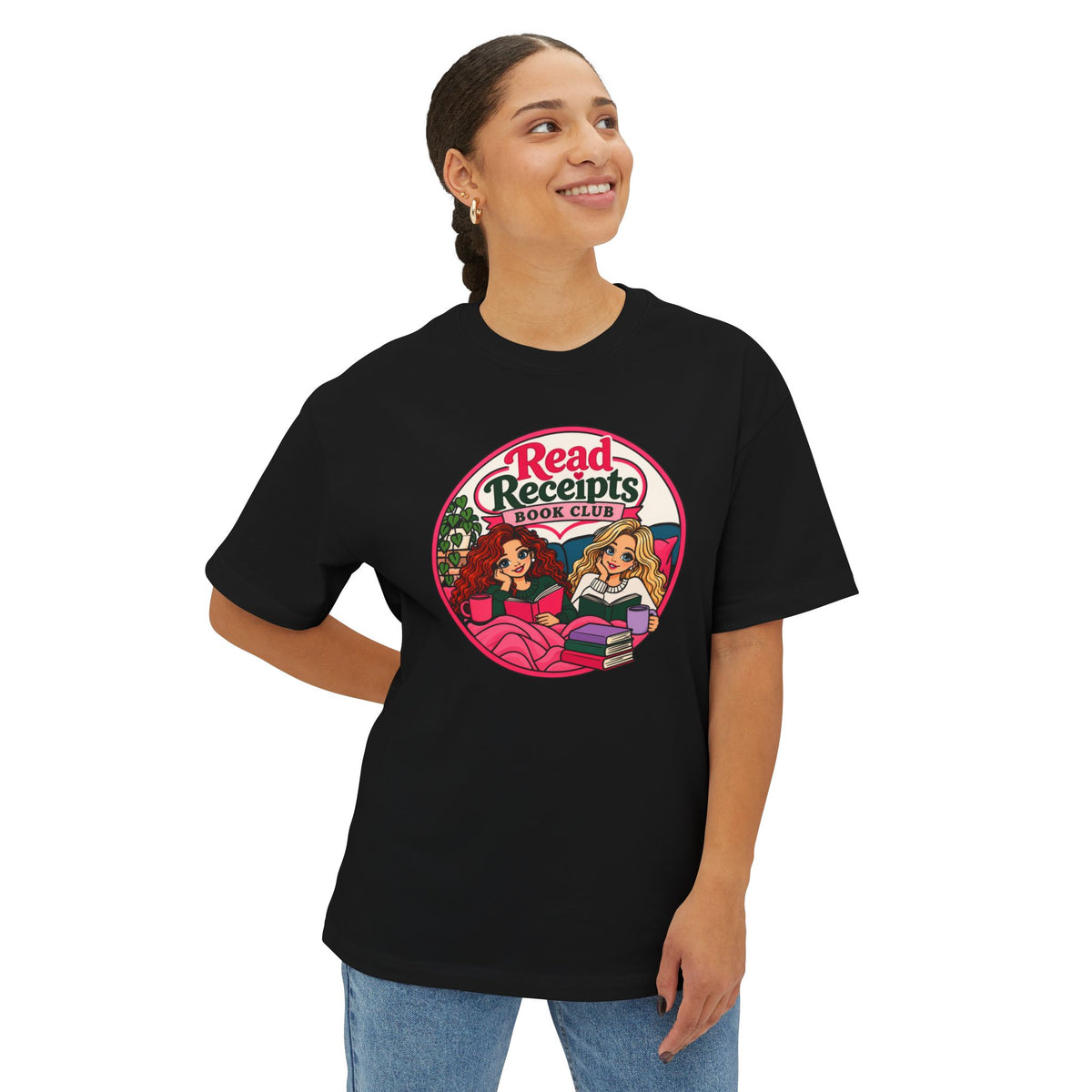Read Receipts Book Club Tee — Cozy Booklover Graphic Shirt
