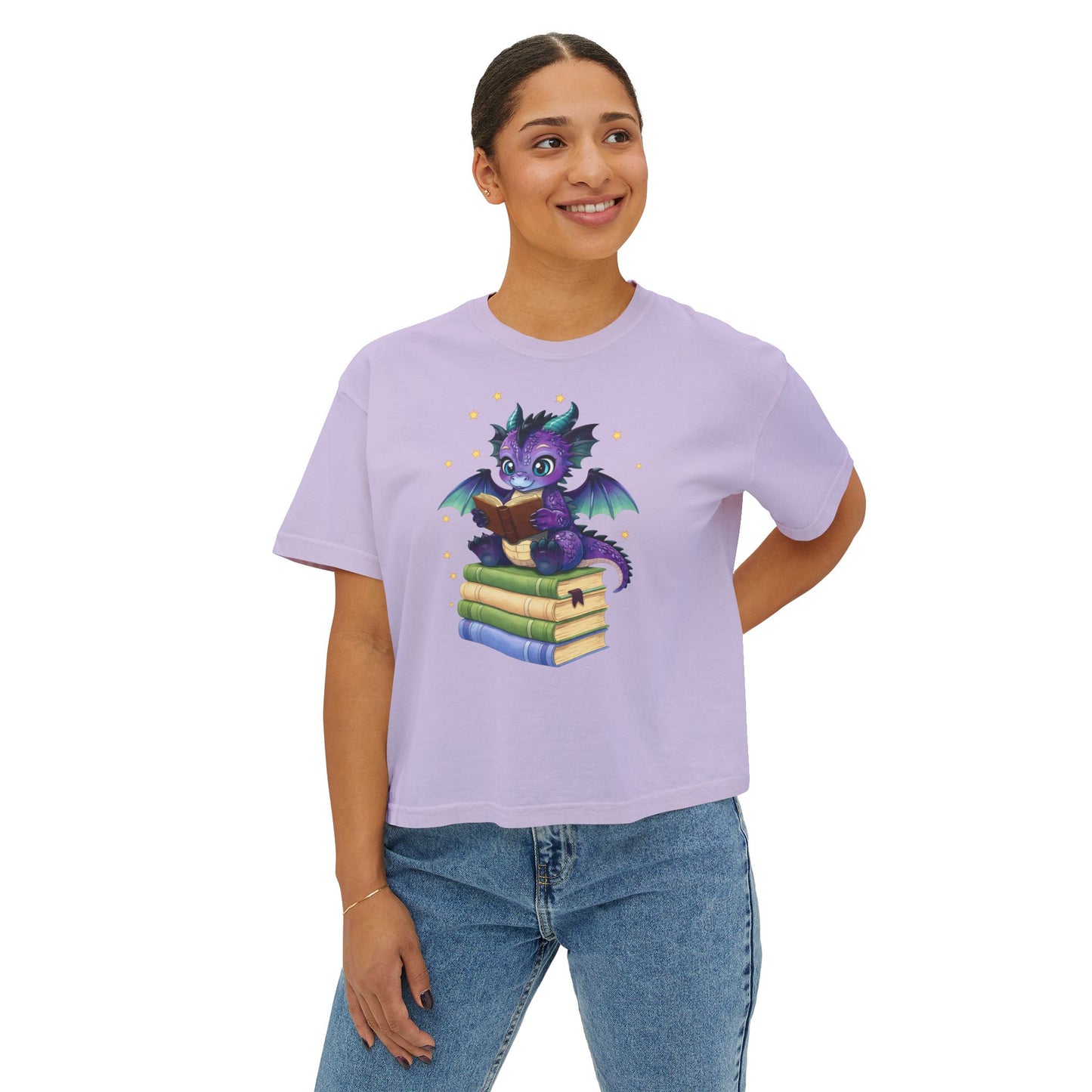 Baddie Book Dragon Boxy Tee No Refunds on Clothing No Refunds