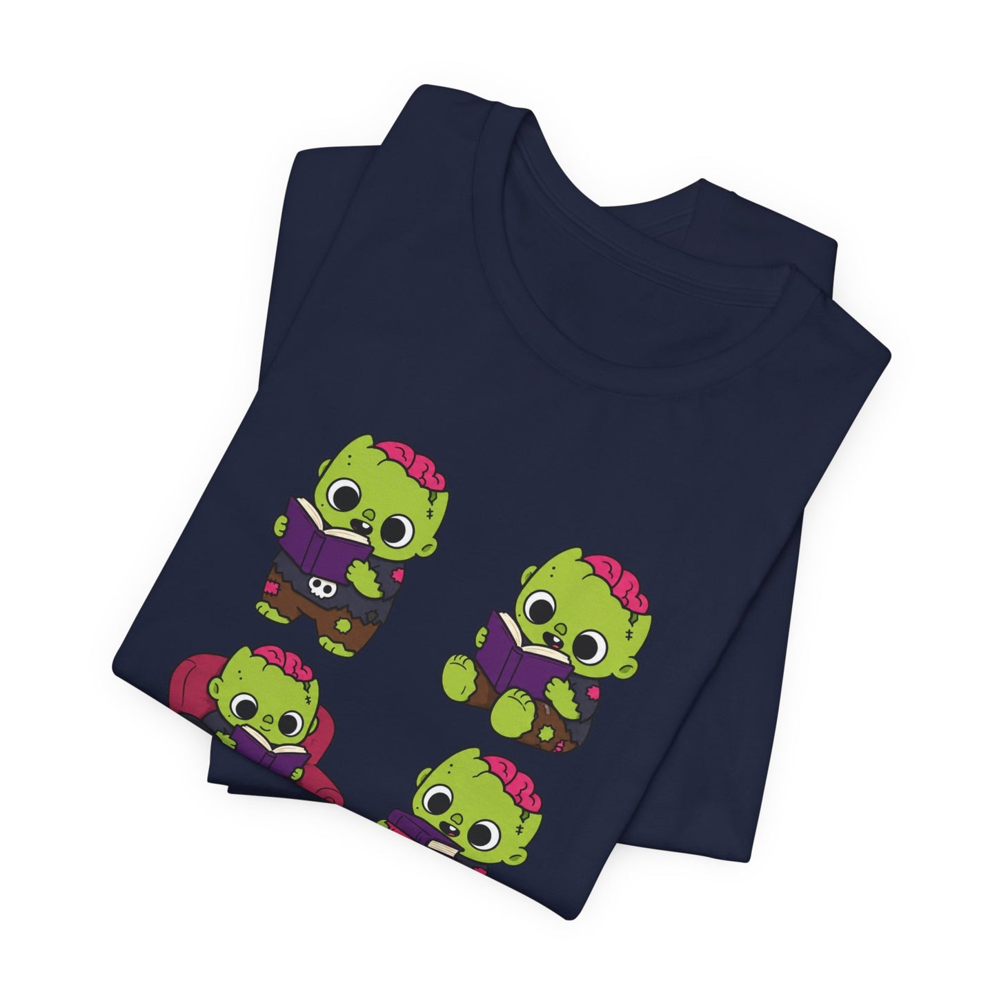 Cute Reading Zombie Tee — Cartoon Zombie Reading Books for book lovers