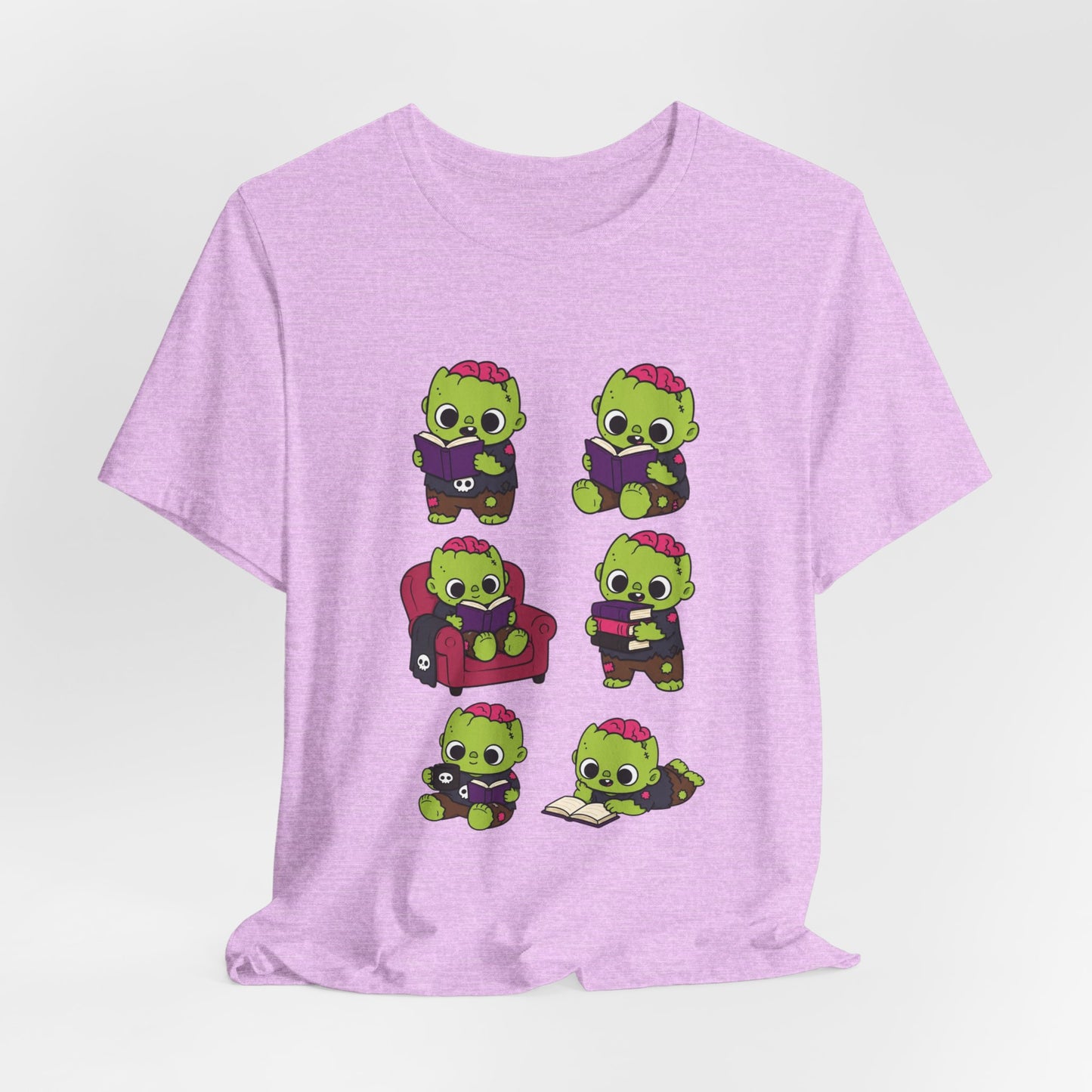 Cute Reading Zombie Tee — Cartoon Zombie Reading Books for book lovers