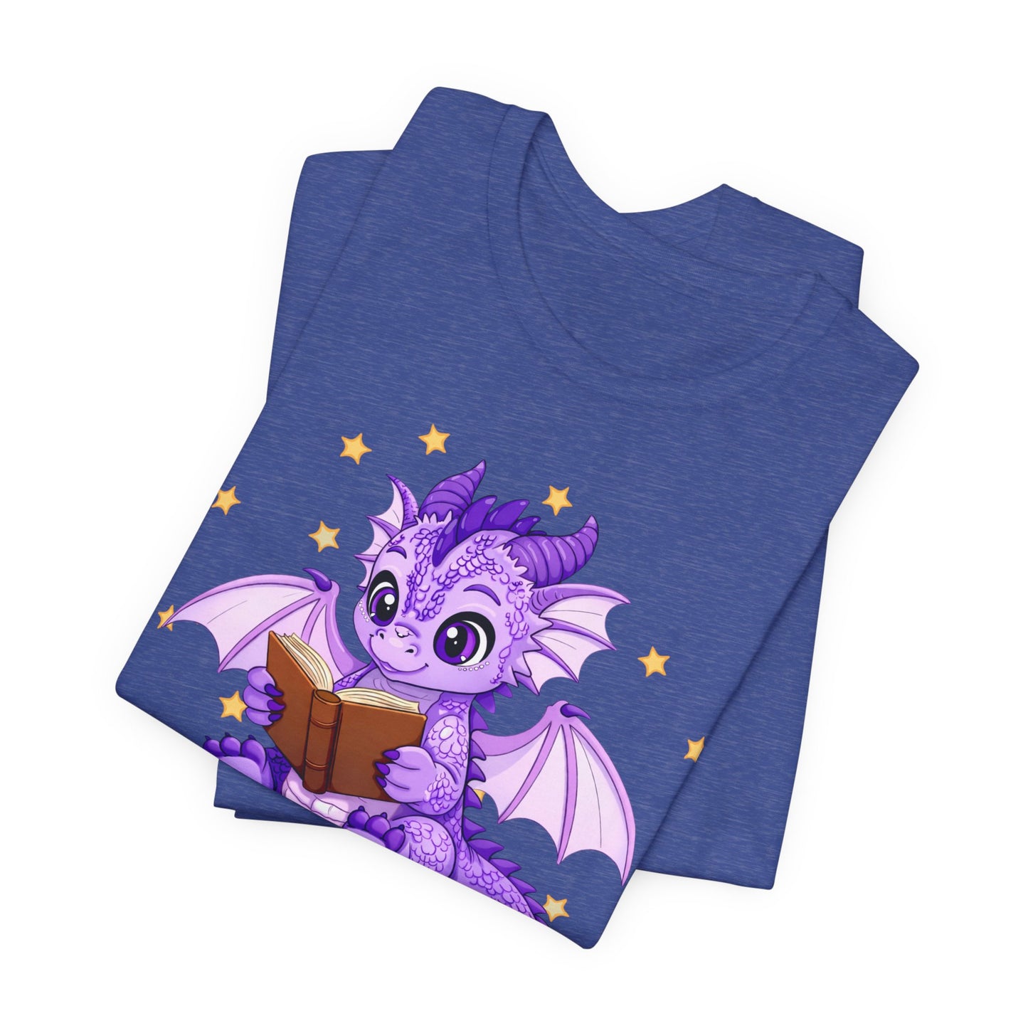 Fate Book Dragon Sitting on Books Graphic Tee