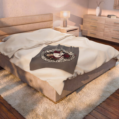 Velveteen Plush Blanket Morally Grey Blanket
