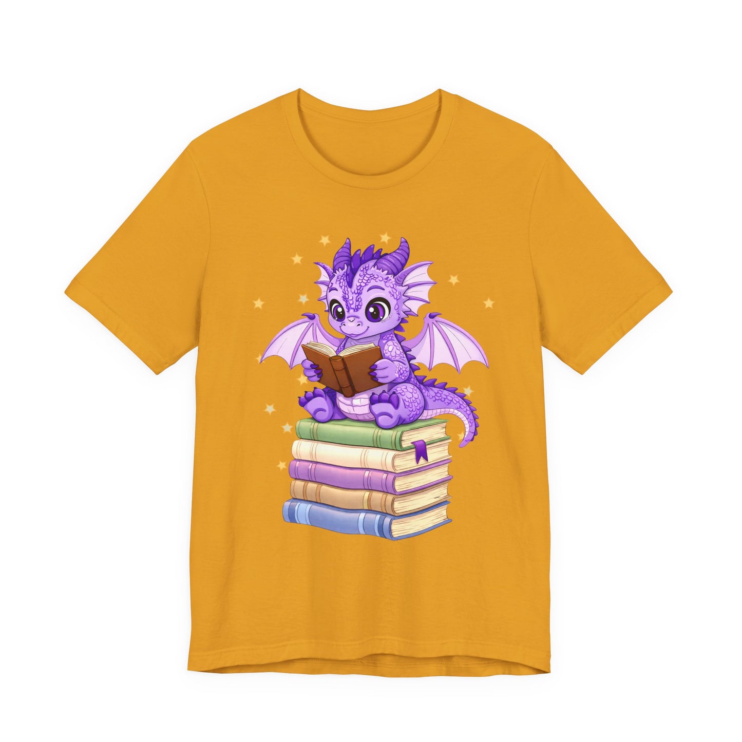 Fate Book Dragon Sitting on Books Graphic Tee