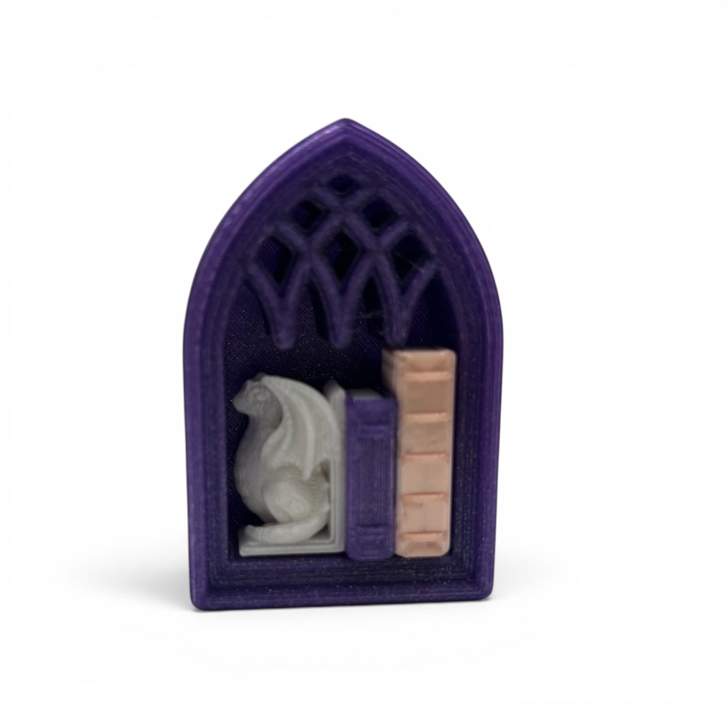 Gothic Bookcase Clicker Mini 3D Printed Fidget Bookshelf