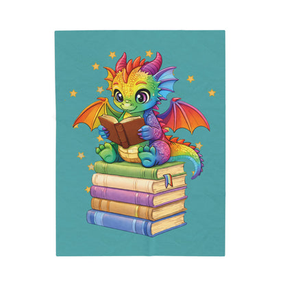 Plush Blanket of Book Dragon Jellybean
