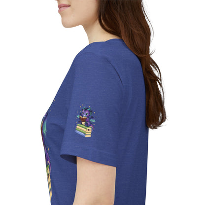 Baddie Book Dragon Sitting on Books Graphic Tee