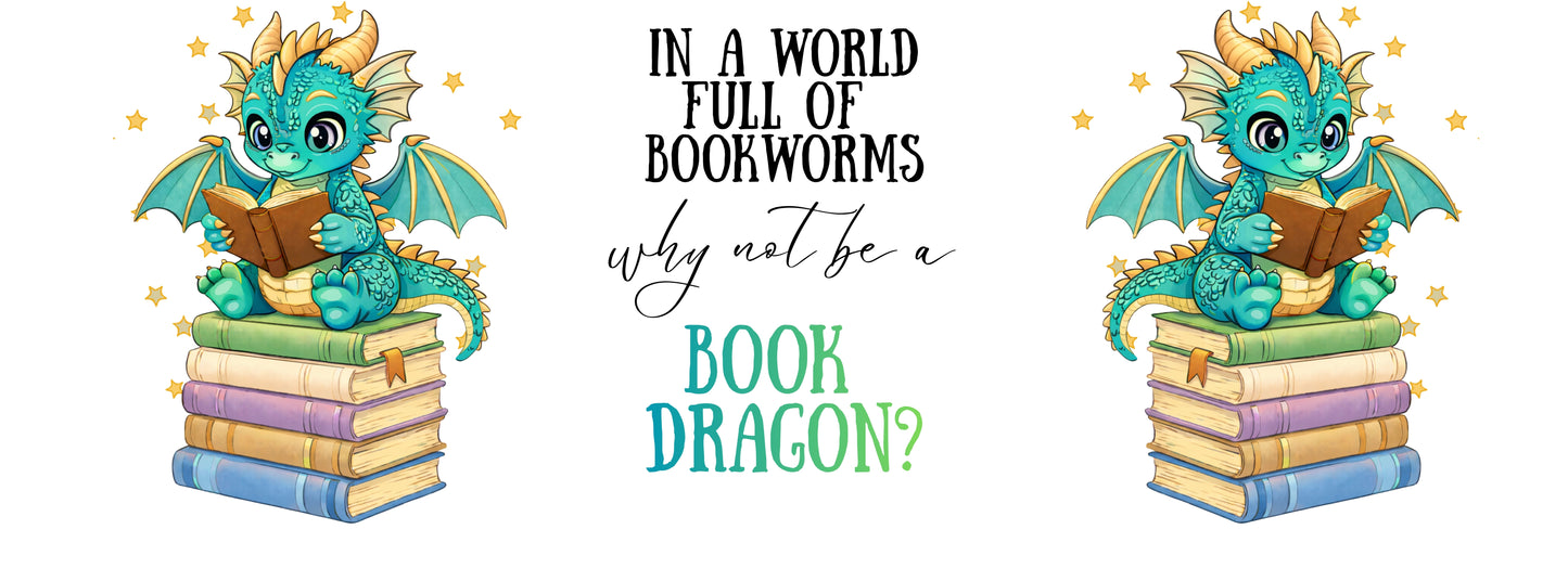 Book Dragon 12oz Stainless Steel Tumbler