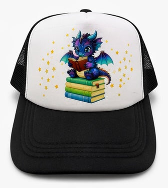 Book Dragon Trucker Hat for Readers and Book Lovers of Tik Tok
