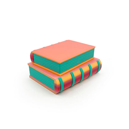 Book Dragon Micros – Book Stack Box with 6 Mini Articulated Dragons | Cute Bookish Container Set