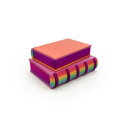 Book Dragon Micros – Book Stack Box with 6 Mini Articulated Dragons | Cute Bookish Container Set