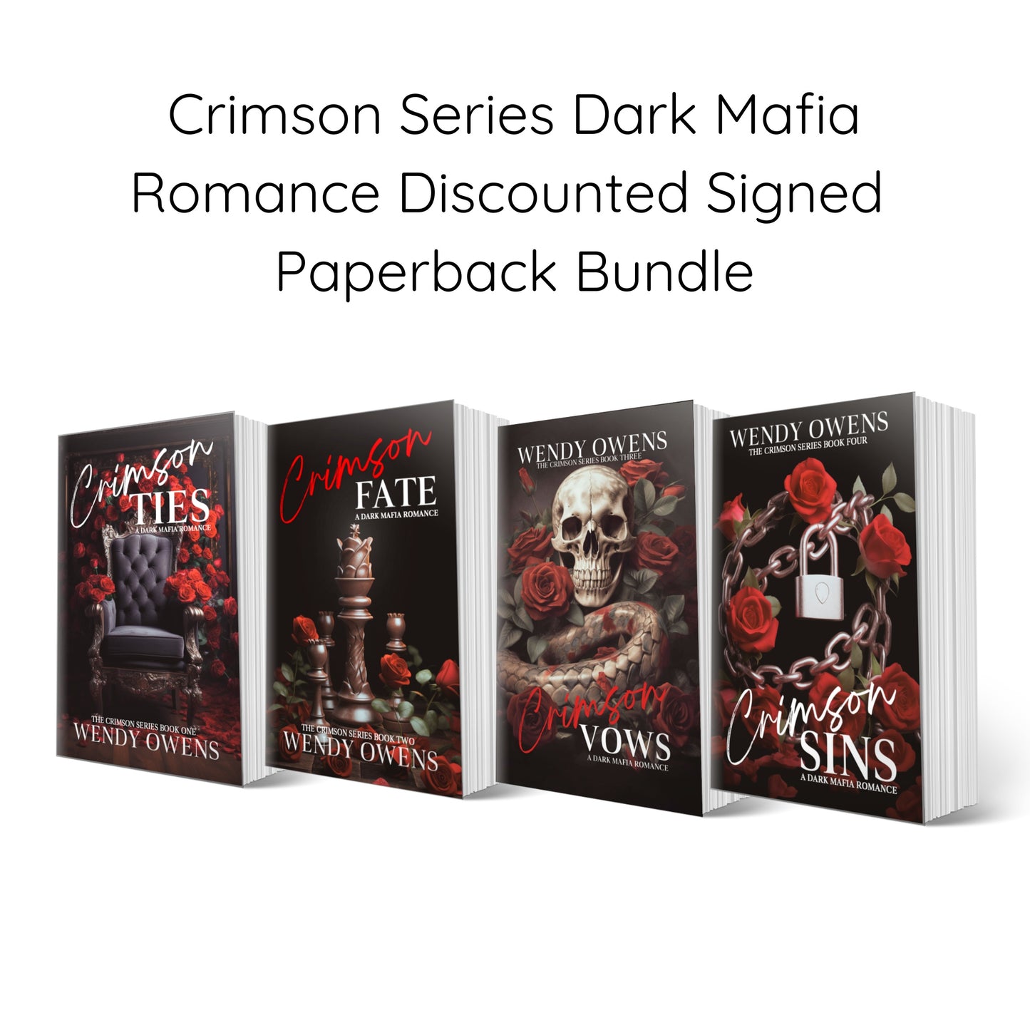 Crimson Series Dark Mafia Romance Discounted Signed Paperback Bundle