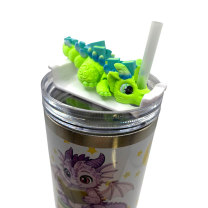 Book Dragons Articulated 3D Printed Sip Sidekicks for Tumblers