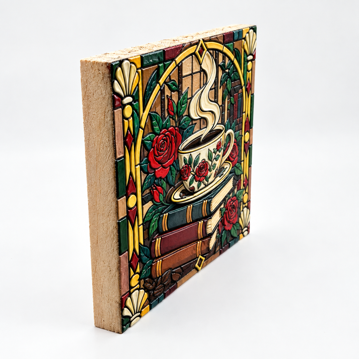 Textured Bookish Art on Wood | Original Illustrations by Wendy Owens