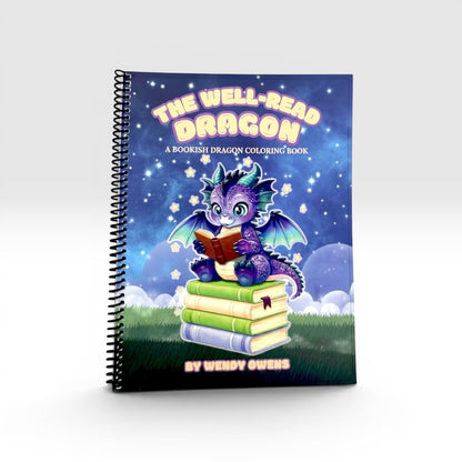 The Well-Read Dragon, A Coloring Book for Book Lovers & Dragon Lovers Alike – view 2