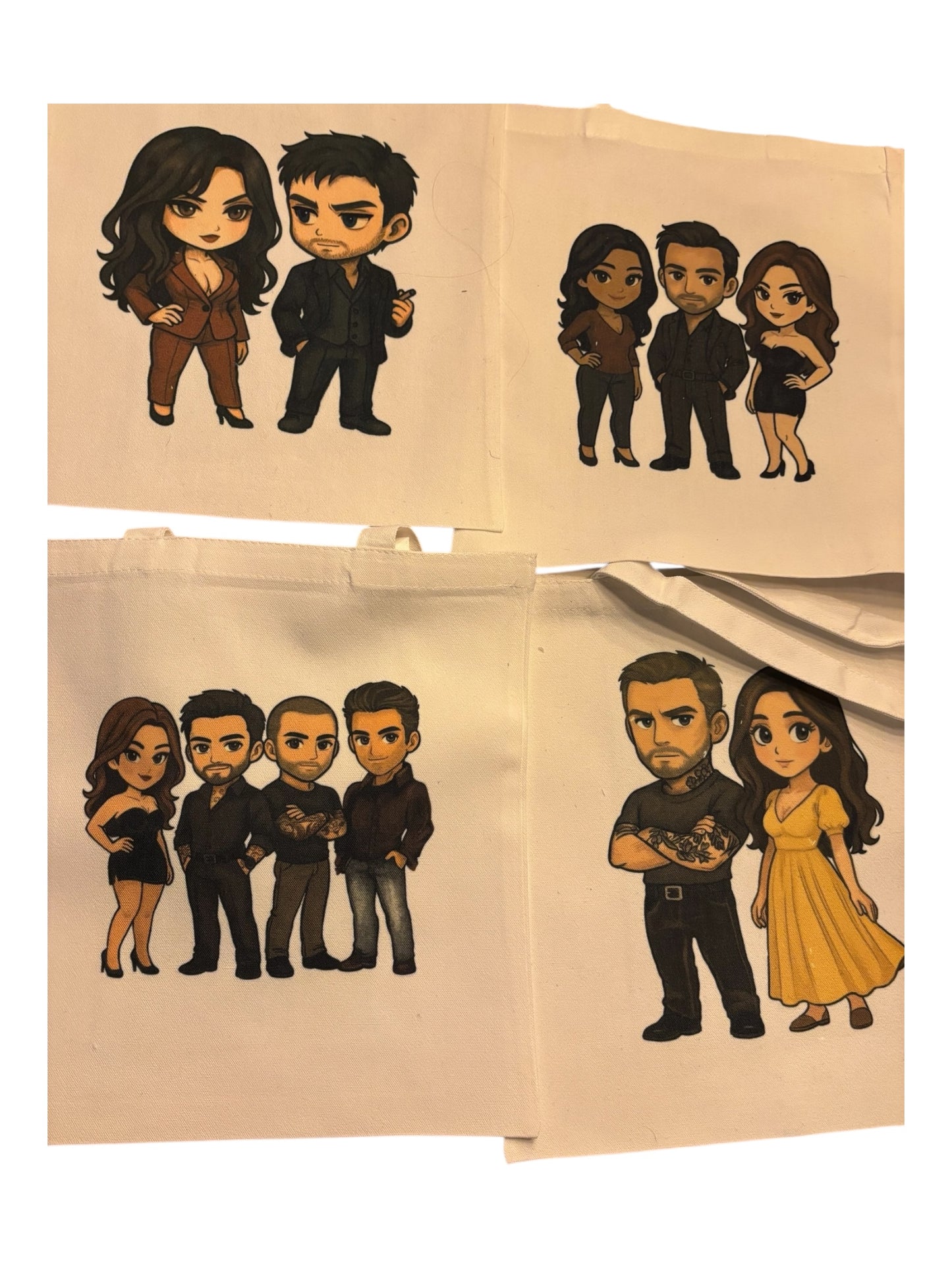 Small canvas Tote featuring double sided original print of a Wendy Owens Design