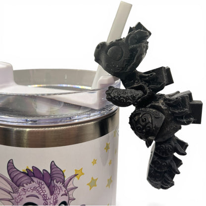 Book Dragons Articulated 3D Printed Sip Sidekicks for Tumblers