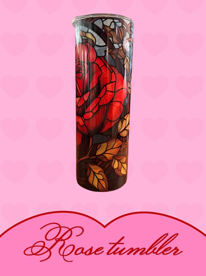 Rose tumbler 20 oz skinny tumbler