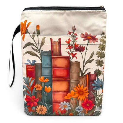 Book Jacket with Printed Patterns, Cover for Journals, Planners, Tablets, Readers | Stylish Case for, Office, Travel with zipper and water resistant liner.