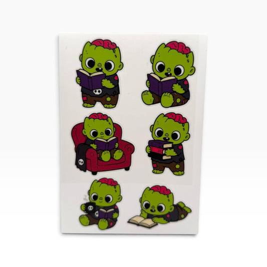 4x6 vinyl sticker sheet bookish designs