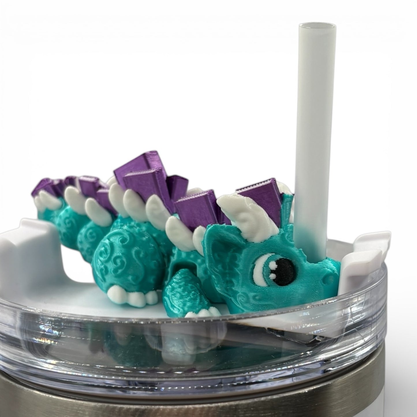 Book Dragons Articulated 3D Printed Sip Sidekicks for Tumblers