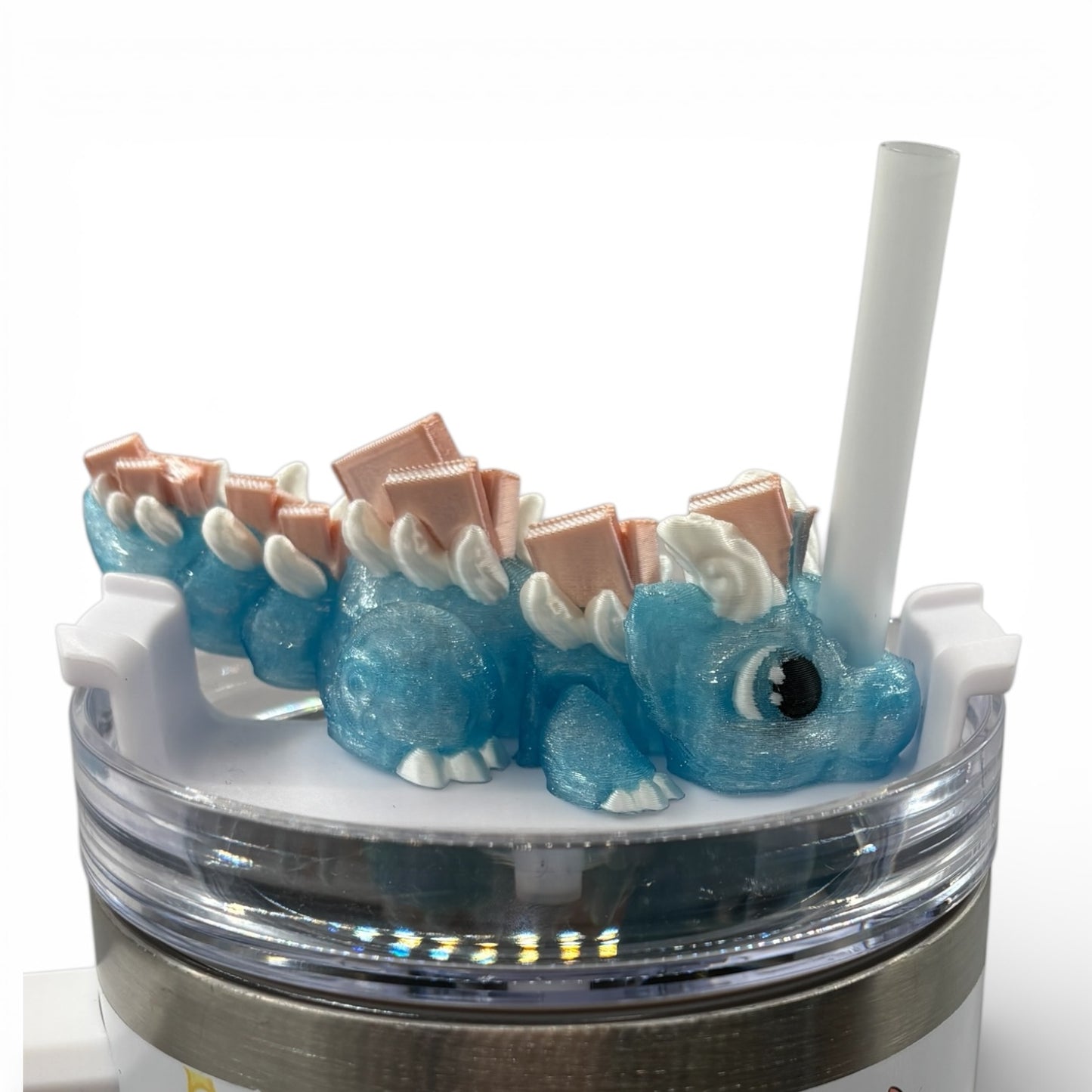 Book Dragons Articulated 3D Printed Sip Sidekicks for Tumblers