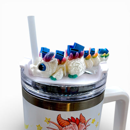 Book Dragons Articulated 3D Printed Sip Sidekicks for Tumblers