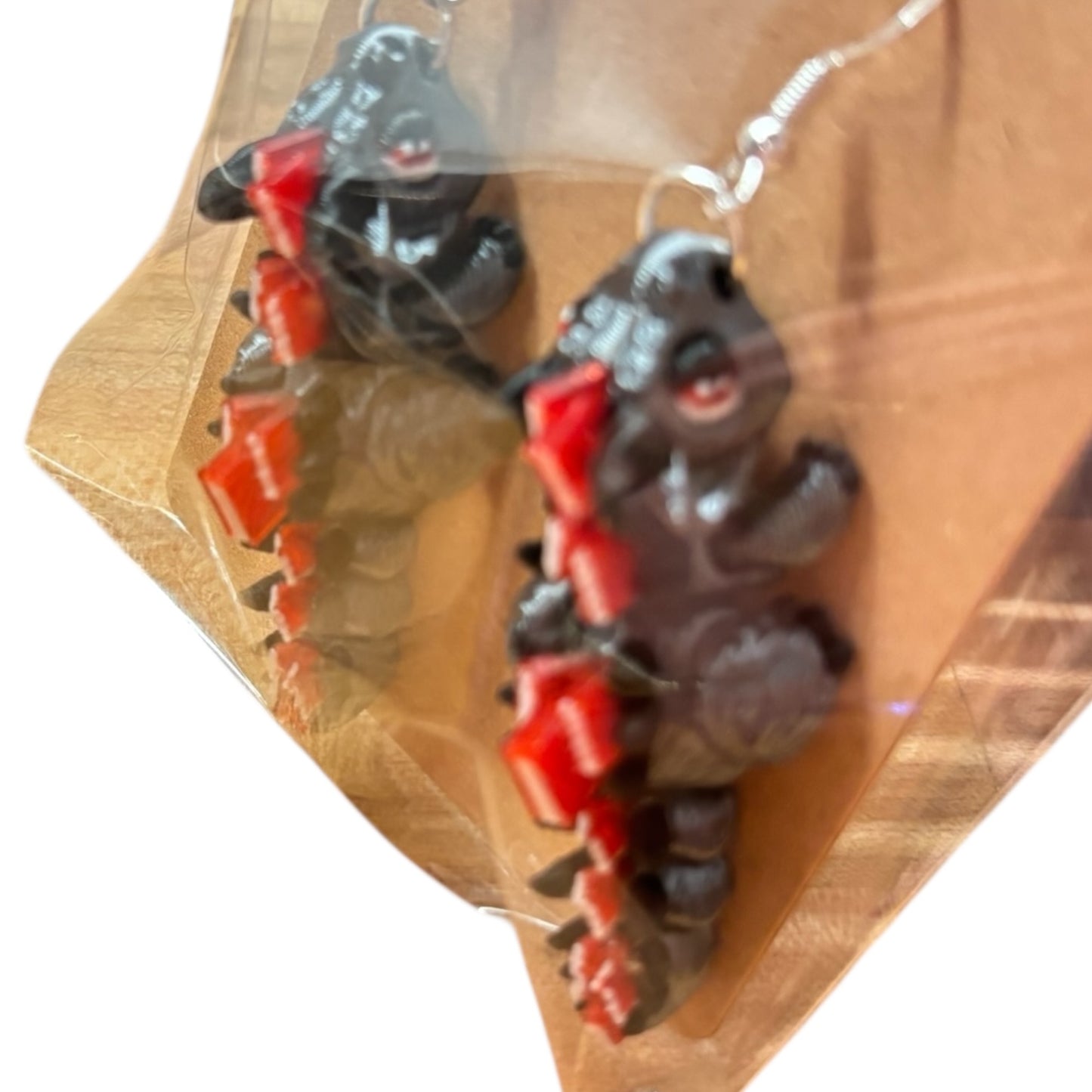 Book Dragon Articulated 3D Printed Earrings
