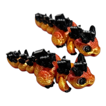 Book Dragon Articulated 3D Printed Earrings