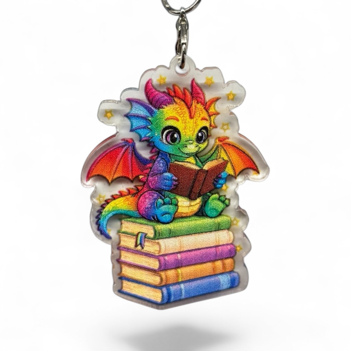 Book Dragon Keychain