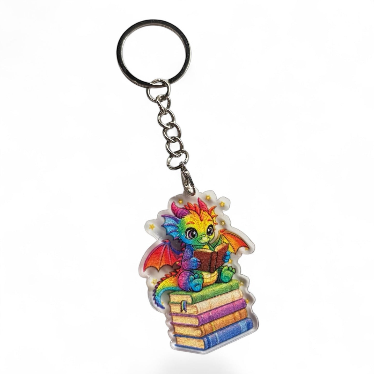 Book Dragon Keychain