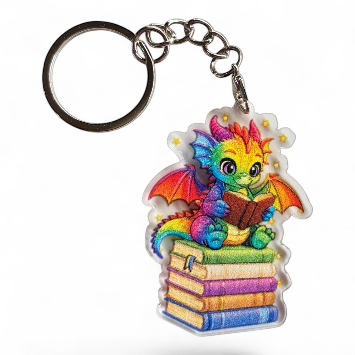 Book Dragon Keychain