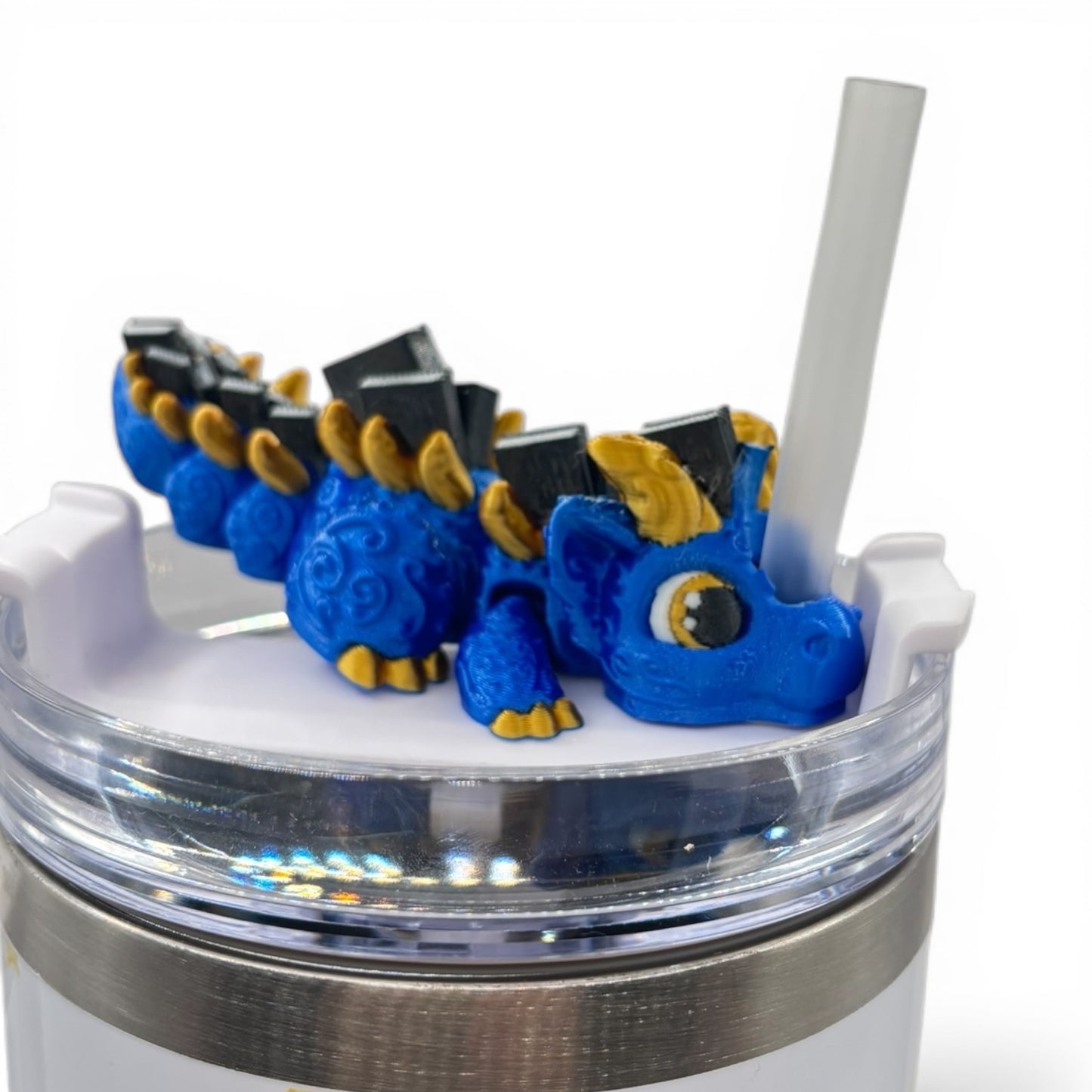 Book Dragons Articulated 3D Printed Sip Sidekicks for Tumblers