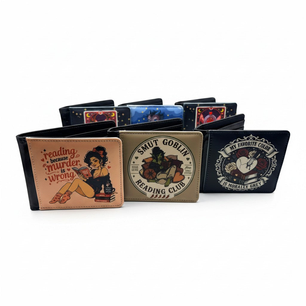 Bookish Bifold Wallets. Choose Your Reader Personality