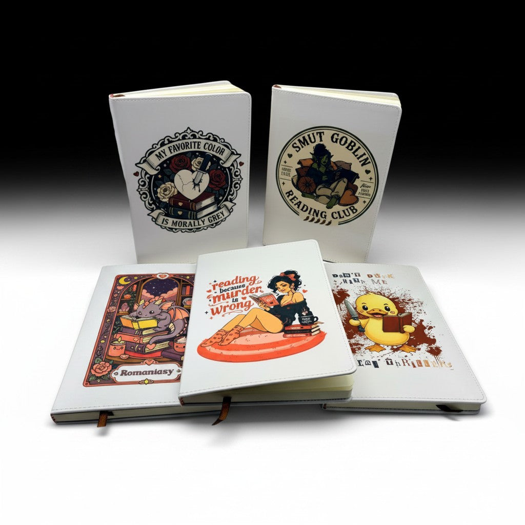 Bookish Journal for readers and writers A5 100 page lined journals featuring original art by Wendy Owens