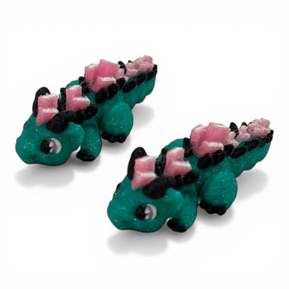 Book Dragon Articulated 3D Printed Earrings