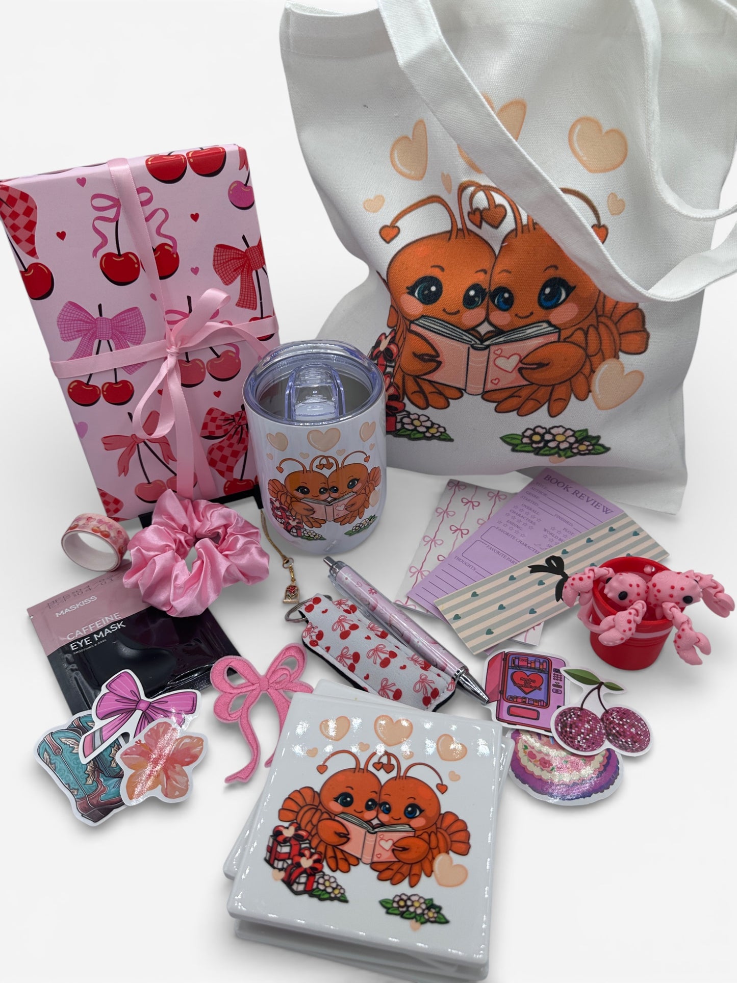 Valentine Book Bundle - Aesthetic Date with a Book Gift for Romance Readers