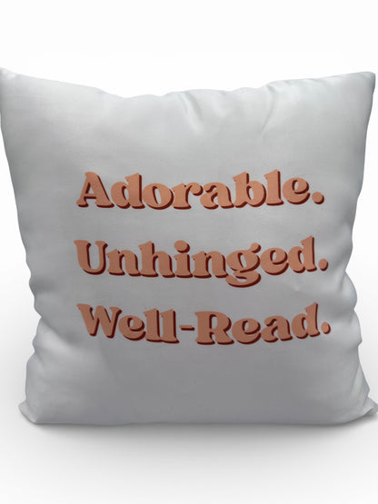 Bookish 13x13 inch pillow case - multiple options