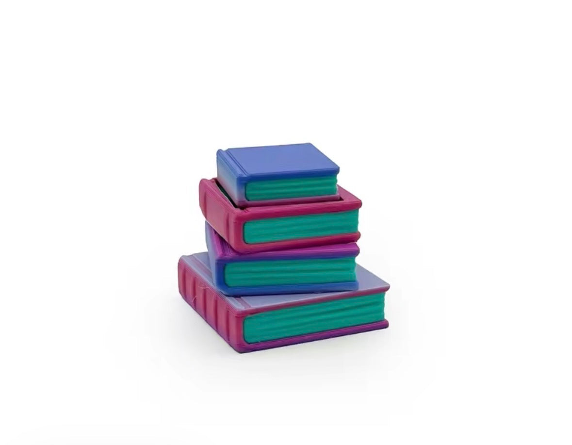 3D Printed Fidget Clicker Book Stack with several color and style options