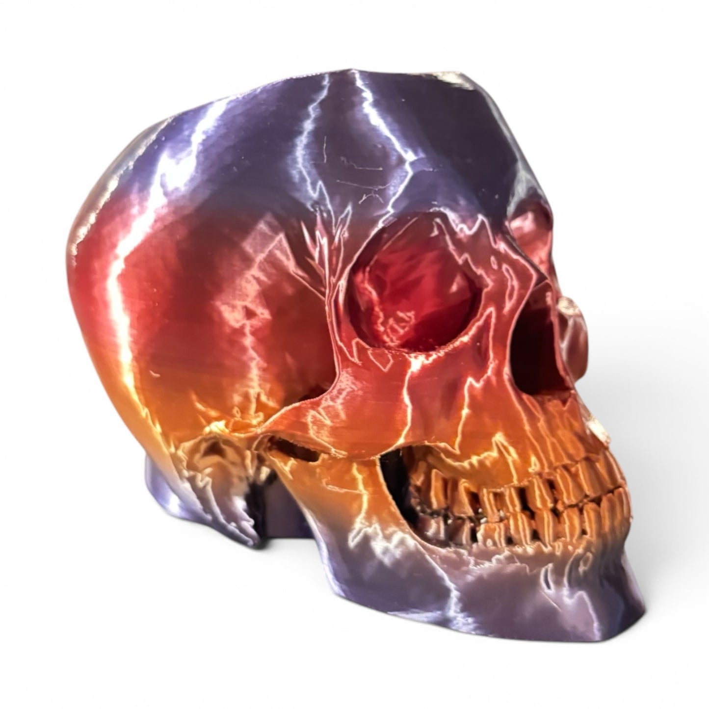 3D Printed Skull Pen Holder – Bookish Decor for Desk or Vanity | Fantasy-Inspired Organizer