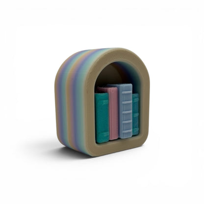 Modern Bookcase Clicker — Mini 3D Printed Fidget Bookshelf