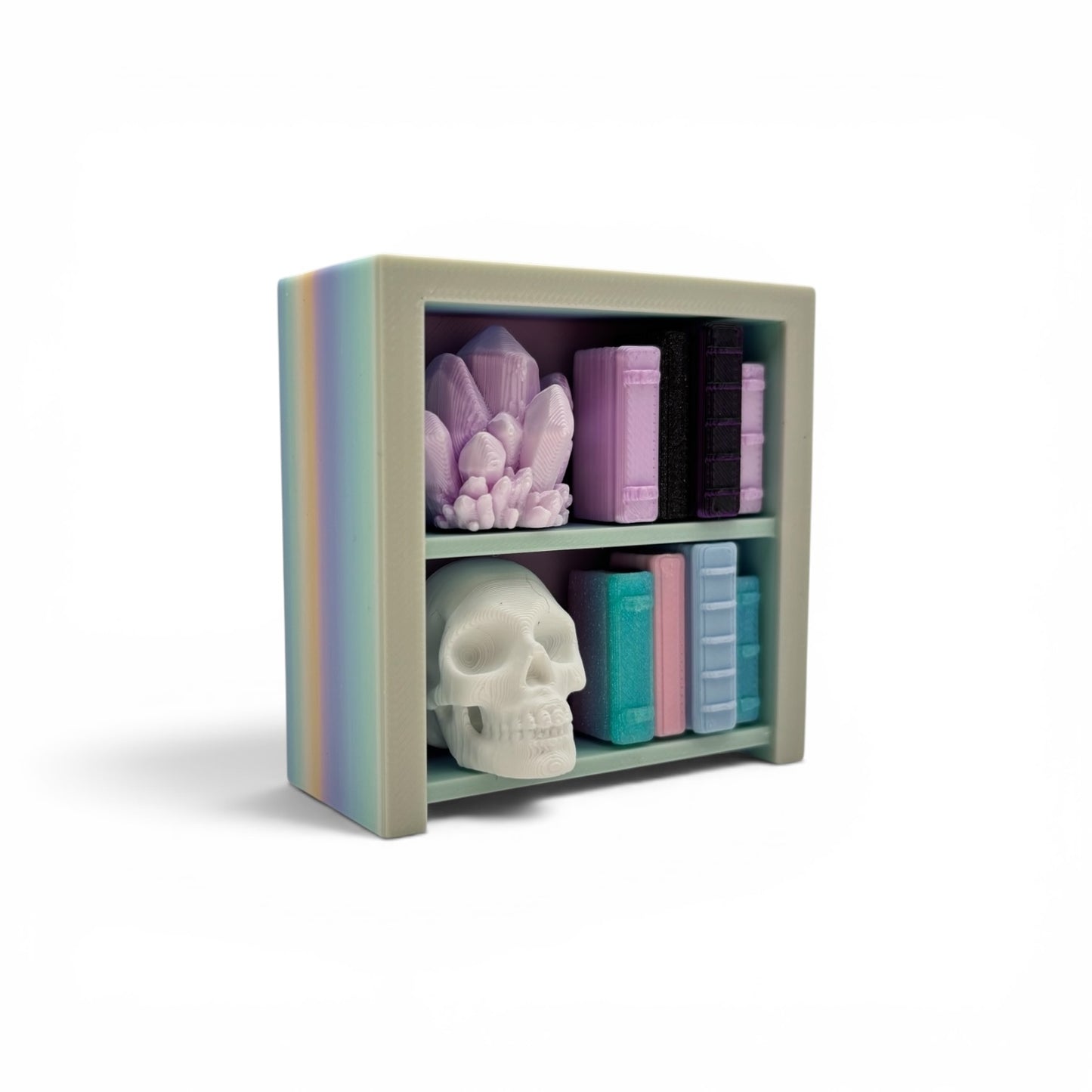 Modern Bookcase Clicker — Mini 3D Printed Fidget Bookshelf