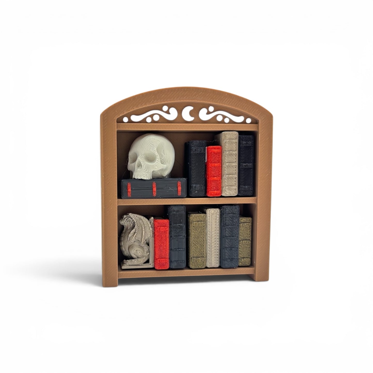 Traditional Bookcase Clicker — Mini 3D Printed Fidget Bookshelf