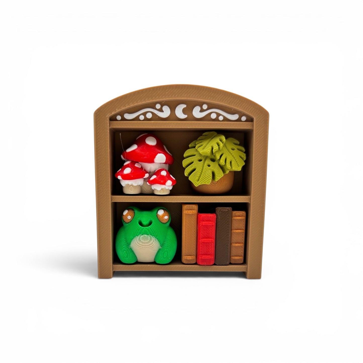 Traditional Bookcase Clicker — Mini 3D Printed Fidget Bookshelf